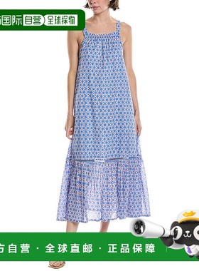 自营 ro's garden罗的花园Theodore Maxi连衣裙-蓝色 美国奥莱直