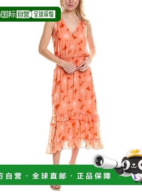 自营 Ramy Brook Dani 中长连衣裙 - 橙色 美国奥莱直发