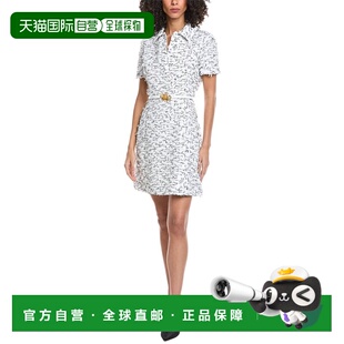 Silk Dress Shift Lined Tweed Eyelash Renta 自营Oscar