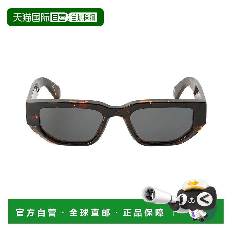 自营 off-white灰白色格里利矩形太阳镜-哈瓦那深灰色 美国奥莱直
