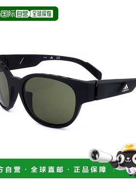 自营 adidas阿迪达斯中性款55mm哑光黑色太阳镜-哑光黑色 美国奥