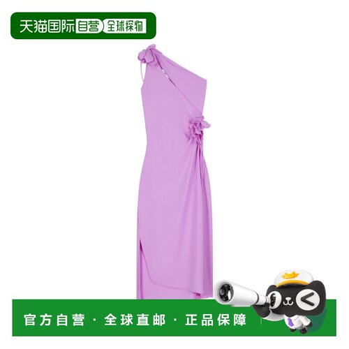 自营coperniOne-Shoulder Midi Dress With Floral Embellishment
