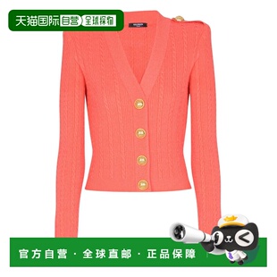 Long ora 自营Balmain Knit Cardigan Twisted Women Sleeved