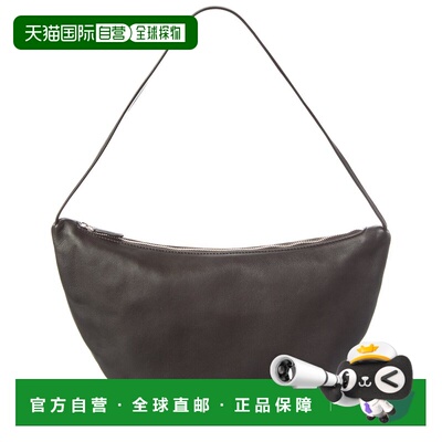 自营The Row皮革单肩包-棕色 美国奥莱直发斜挎包手提包