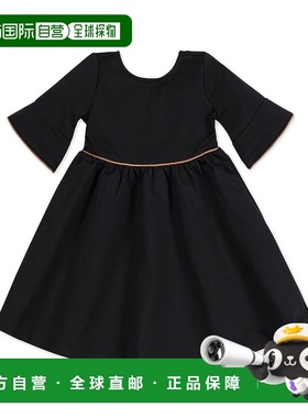 自营Hope & Henry Ruffle Sleeve Ponte Dress - black 美国奥莱