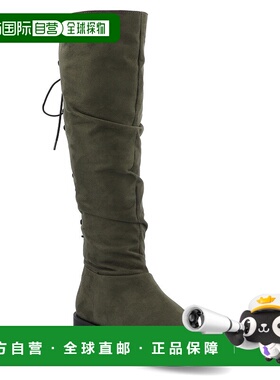 自营 Journee Collection女式Mirinda Tru舒适泡棉弹力及膝长靴-