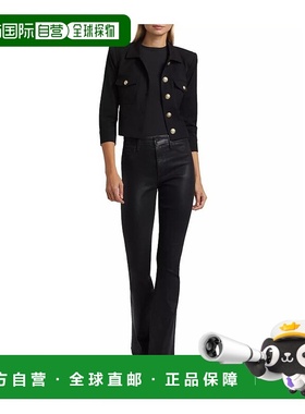 【美国直邮】L'AGENCE|Kumi 斜纹短款夹克休闲