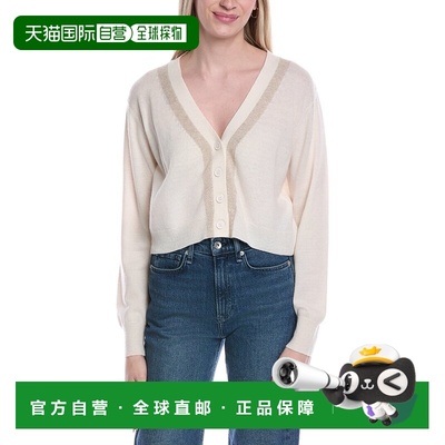 自营Brodie Cashmere Lurex Trim Wool & Cashmere-Blend Cardiga