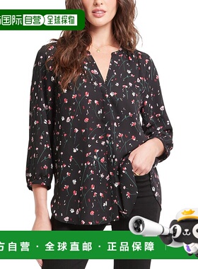 自营 NYDJ Pintuck Blouse - multi 美国奥莱直发泡泡袖