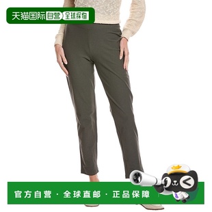 阔腿裤 自营EILEEN 美国奥莱直发休闲裤 绿色 FISHER弹力绉纱长裤