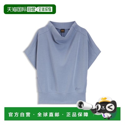 自营bossShort-sleeved sweatshirt with loose high neckline -
