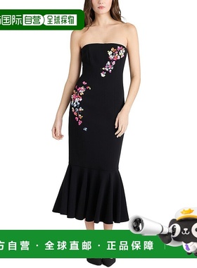 自营cinq a sept五到七个亮片Vines Juniper连衣裙-黑色 美国奥莱