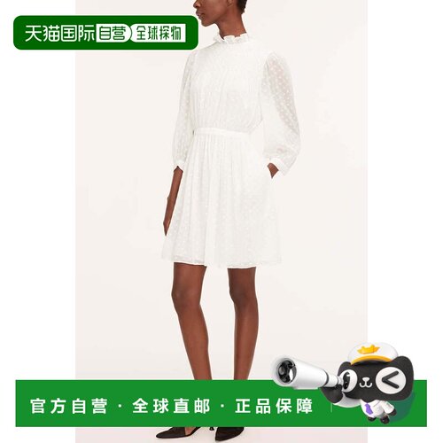 自营rebecca taylorClip-Dot Shirt Dress - snow 美国奥莱直发
