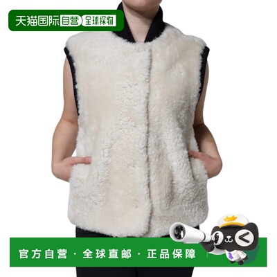 自营Burberry WARRENFORD Shearling Leather Vest Coat Women's