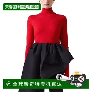 红色 自营 Sheer针织高领羊毛上衣 Carolina 美国奥莱直 Herrera