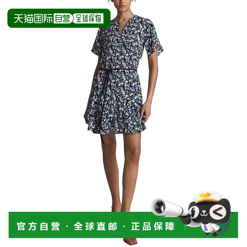 自营 Reiss Lulu Ditsy Flippy 连衣裙 - 蓝色 美国奥莱直发