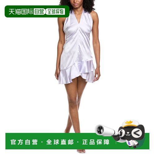 自营Amanda Uprichard Pollie Silk Mini Dress - purple 美国奥
