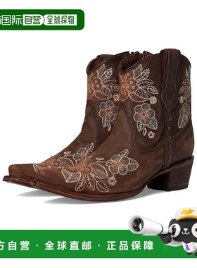 1h可退 【美国直邮】corral 女士 靴子经典踝靴拉链 正品保暖 舒