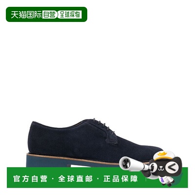 自营giorgio armaniTextured Leather Formal Shoes With Low Hee