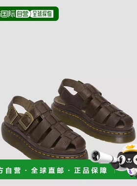 自营Men's Dr. Martens Wrenlie 31524201 Sandals Brown Leather