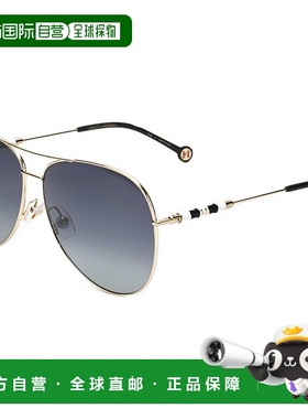 自营Carolina Herrera女式64毫米金色太阳镜-金色 美国奥莱直发