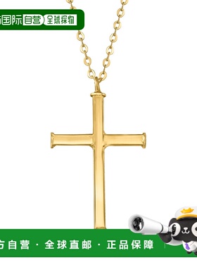 自营 Ross-Simons 意大利十字项链 14 克拉黄金 - 16 英寸 美国奥