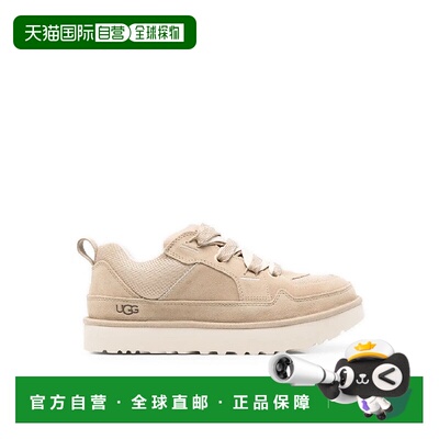自营uggLow-Top Leather And Textile Sneakers With Padded Coll