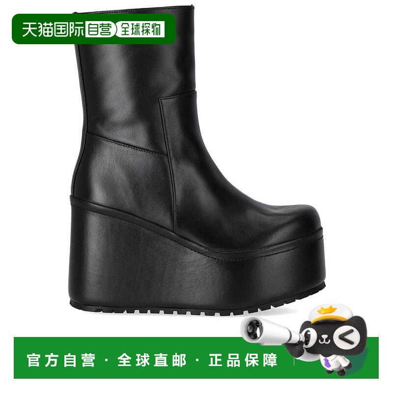 自营paloma barceloBarta Black Wedge Ankle Boot With Platform