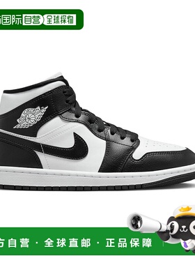 自营WOMENS AIR JORDAN 1 MID_WHITE/BLACK-WHITE - white 美国奥