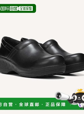 自营Dr. Scholl's Dynamo E7159M1001 Clog Black Leather SR Wor