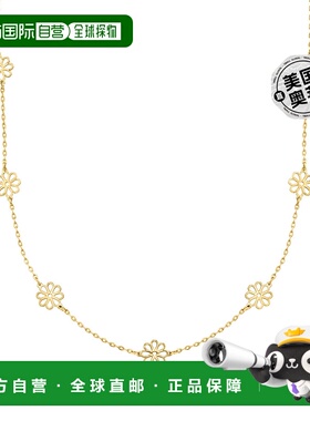 自营 RS Pure by Ross-Simons 意大利 14 克拉黄金花站项链 - 16