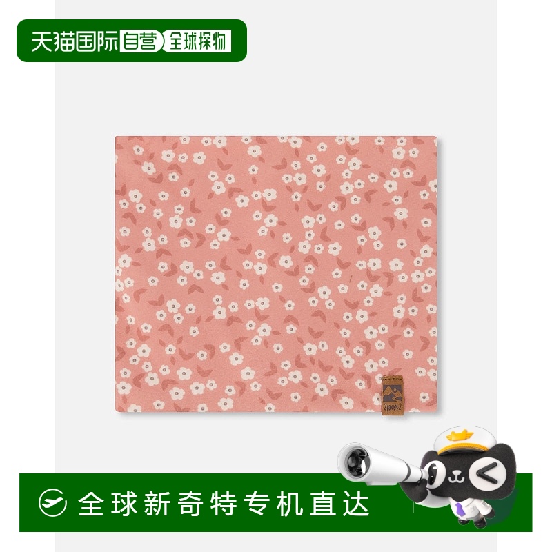 自营deux par deux印花颈管 淡粉色上的小白花 - 淡粉色上的小白