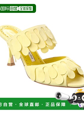 自营 Manolo Blahnik Kelna 70绒面凉鞋蓝色高跟 美国直发奥莱