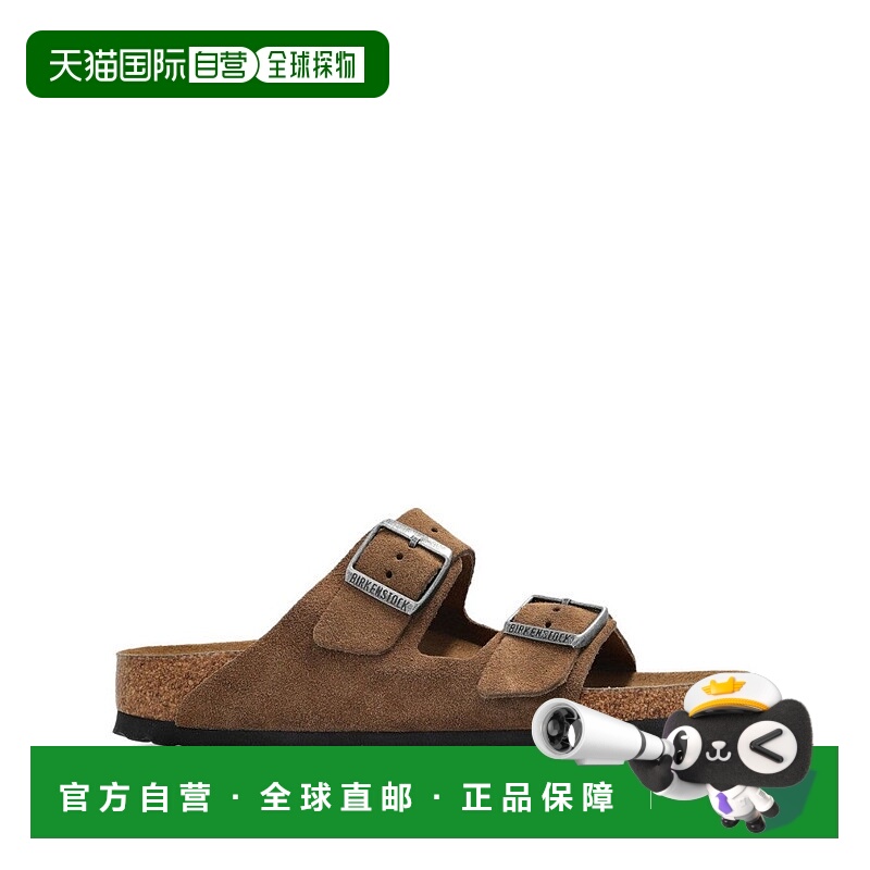 自营birkenstockBrown Calfskin Arizona Sandals With Adjustabl