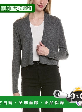 自营sofiacashmere羊毛和羊绒混纺开衫-灰色 美国奥莱直发