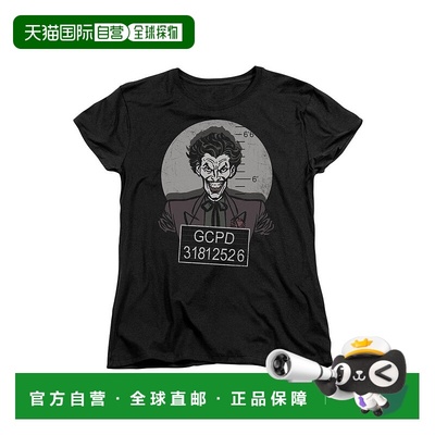 自营 gildan蝙蝠侠被捕！短袖女式 T 恤/T 恤 - 黑色 美国奥莱直