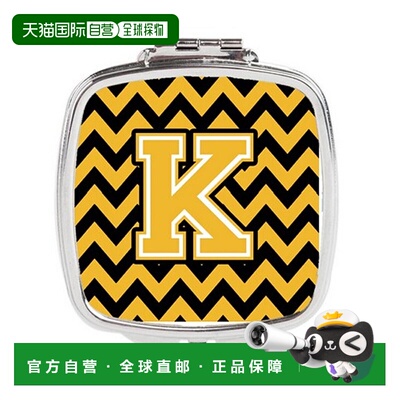 自营 Carolines Treasures CJ1053-KSCM 字母 K 雪佛龙黑色正品