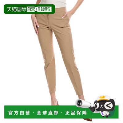 自营Lafayette 148 New York Manhattan Skinny踝裤-棕色 美国奥