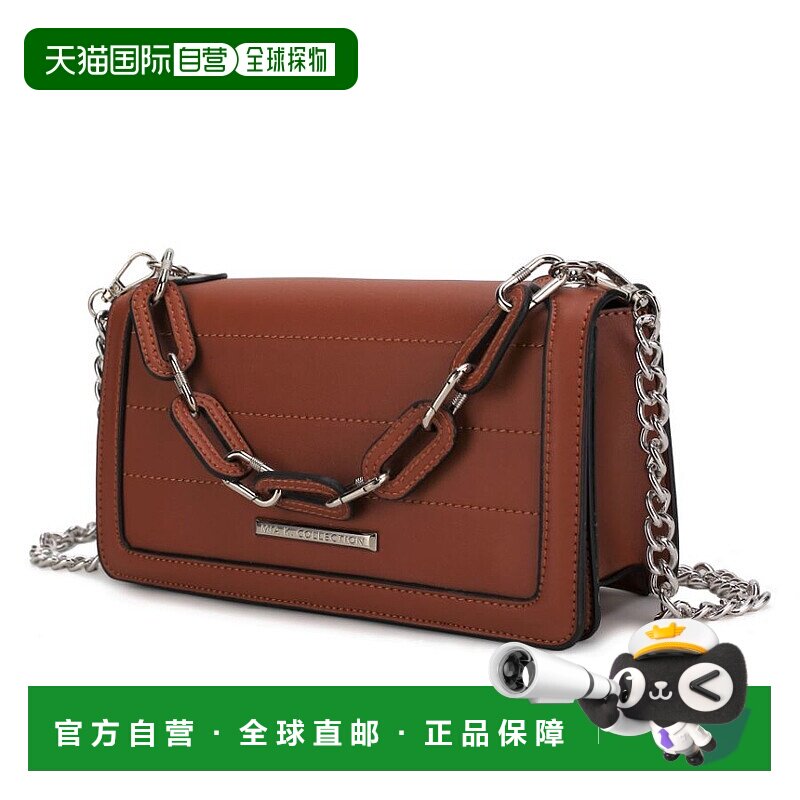 自营 mia k collectionDora 女士纯素皮革斜挎手提包 - cognac 美