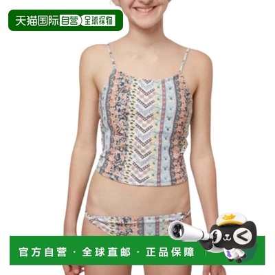 自营Girls O'Neill Coco Tankini 2-Piece Kids 's Blue Pink Str