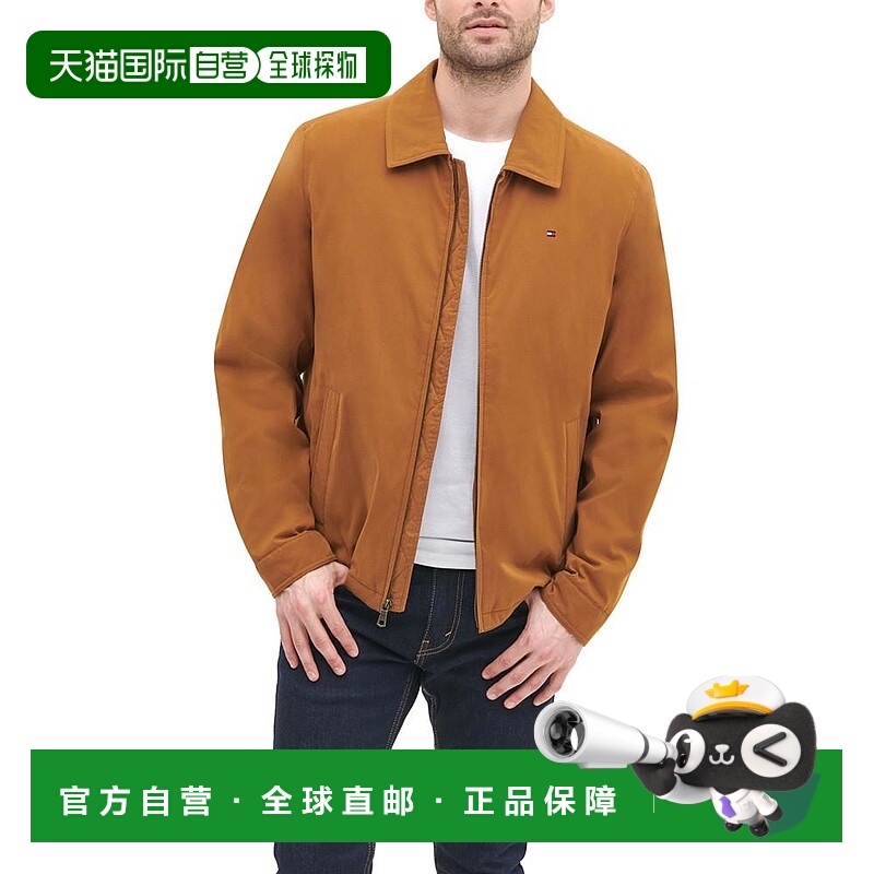 美国直邮TOMMY HILFIGER 男士 外套翻领商务休闲棉服夹克长袖