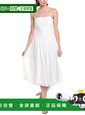 自营rachel rachel royRACHEL Roy Donna Midi连衣裙-白色 美国奥