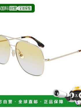 自营Victoria Beckham Metal Women's Sunglasses - gold 美国奥