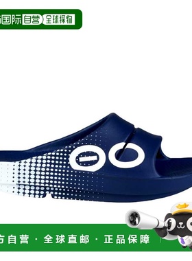 自营Oofos OOahh Sport Slide Navy Matrix  1500NVMTRX Men's -