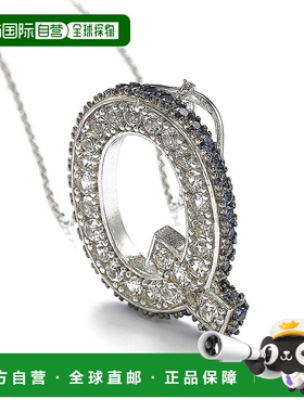 自营 Suzy Levian 纯银蓝宝石和钻石装饰字母吊坠 - 蓝色 美国奥