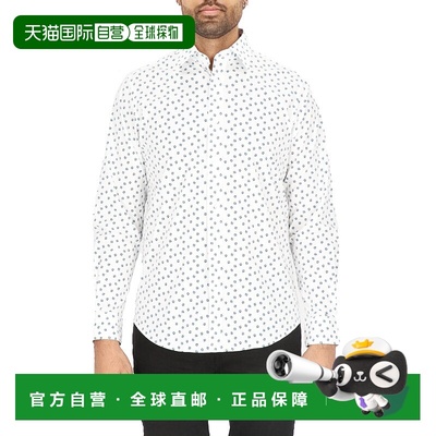 自营 Scotch & Soda 男式白色/海军蓝正装衬衫 - 白色/海军蓝 美