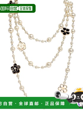 自营liv oliver18k 金黑白珍珠项链 - 金 美国奥莱直发