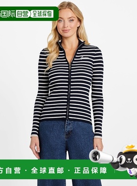 自营guessZinnia Striped Zip Sweater - nocturnal navy 美国奥