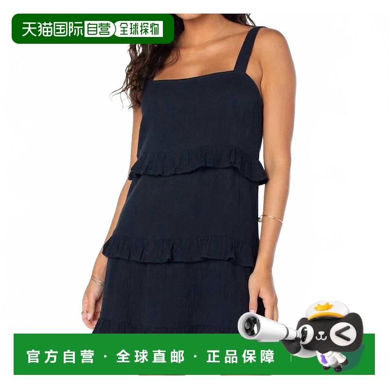 自营 roxy黑色软沙迷你连衣裙 【美国奥莱】直发新款