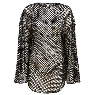 Mesh Sle 自营the Sequined With Flared Dress atticoSheer Mini